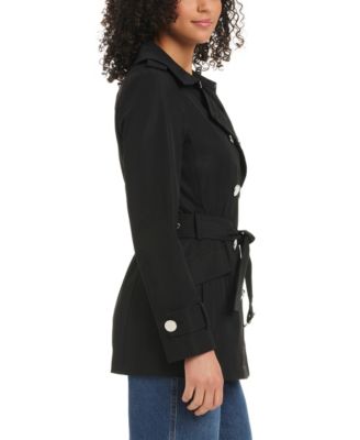 Women's Short Water-Resistant Double-Breasted Trench