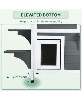 2-Story Outdoor Weatherproof Cat Enclosure