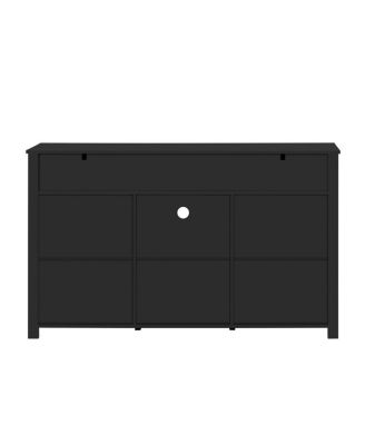 55" Sliding Barn Door Sideboard with 3 Drawers & Adjustable Shelves