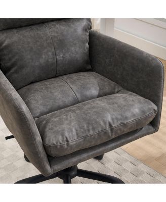 Streamdale Office chair, Black PU leather, adjustable height, Gray
