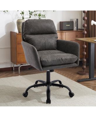 Streamdale Office chair, Black PU leather, adjustable height, Gray