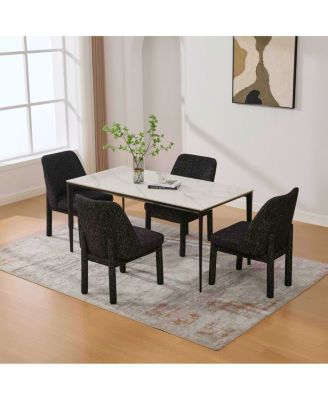 Modern Minimalist Chenille Dining Chair Set of 4