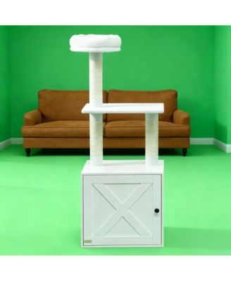 Cat Tree with Litter Box Enclosure