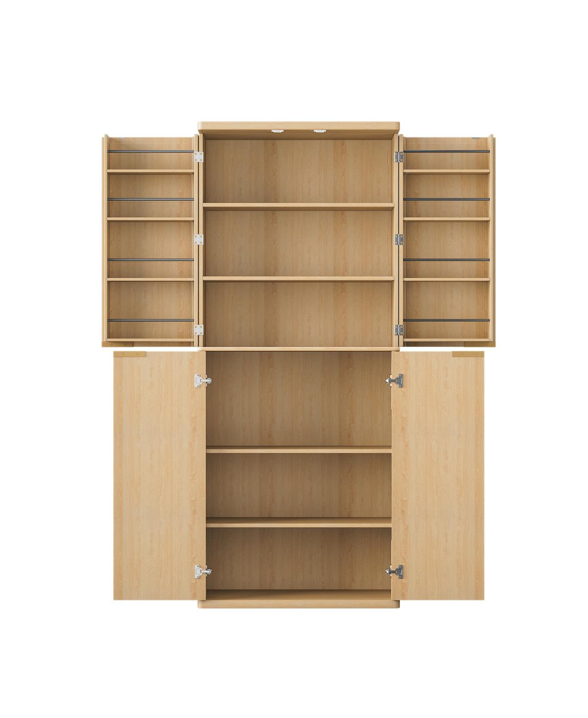 Streamdale Furniture 72" Oak Kitchen Pantry Cabinet with 6 Shelves