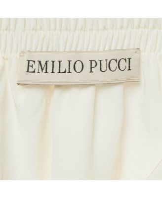 Women's Off-White Silk Button Front Blouse