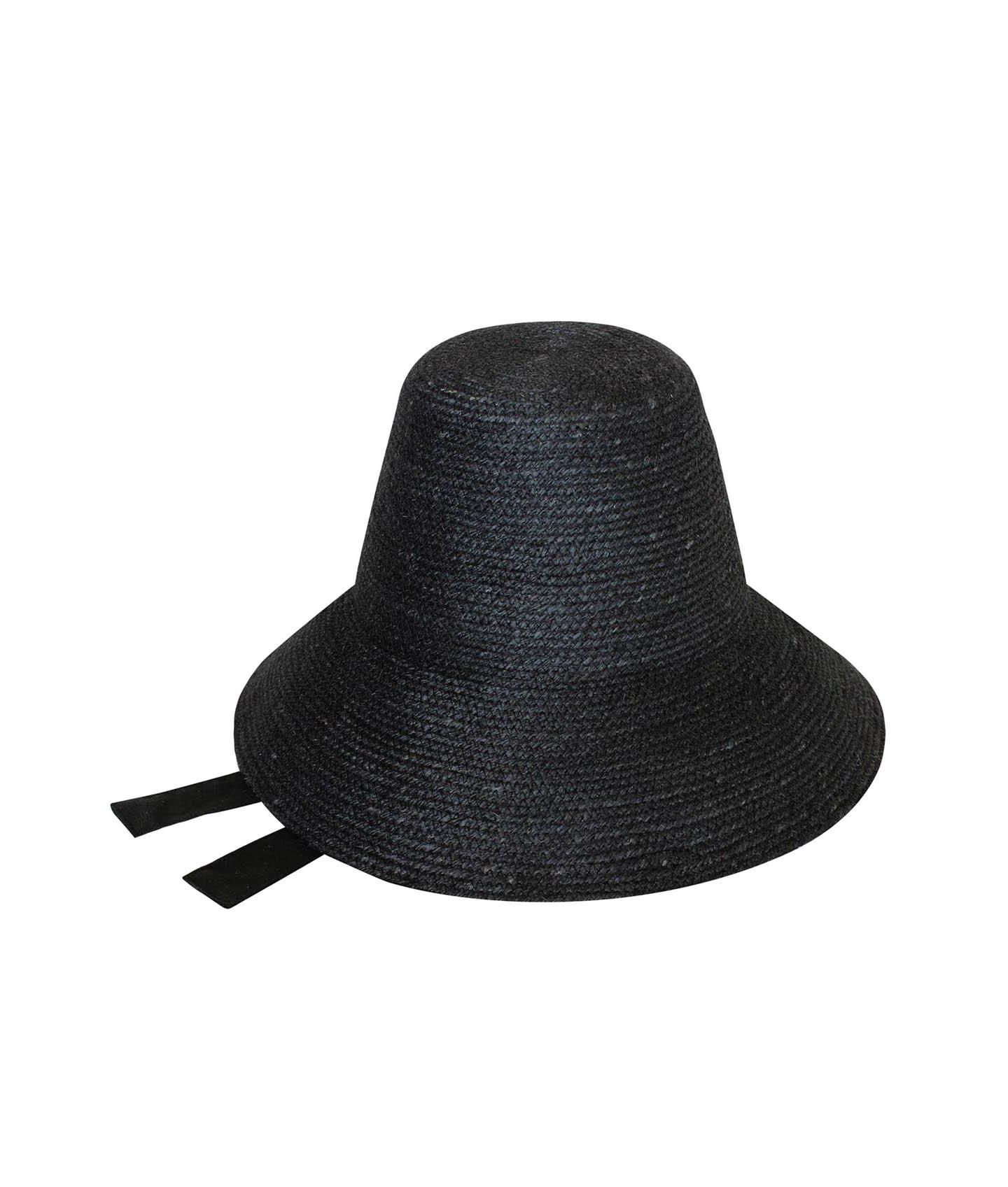 Женский головной убор Brunna.co The Meg Jute Straw Hat In Black, цвет: Чёрный — фото 1