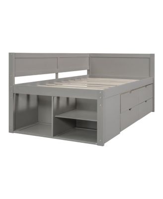 Twin Size Daybed with Drawers and Shelves