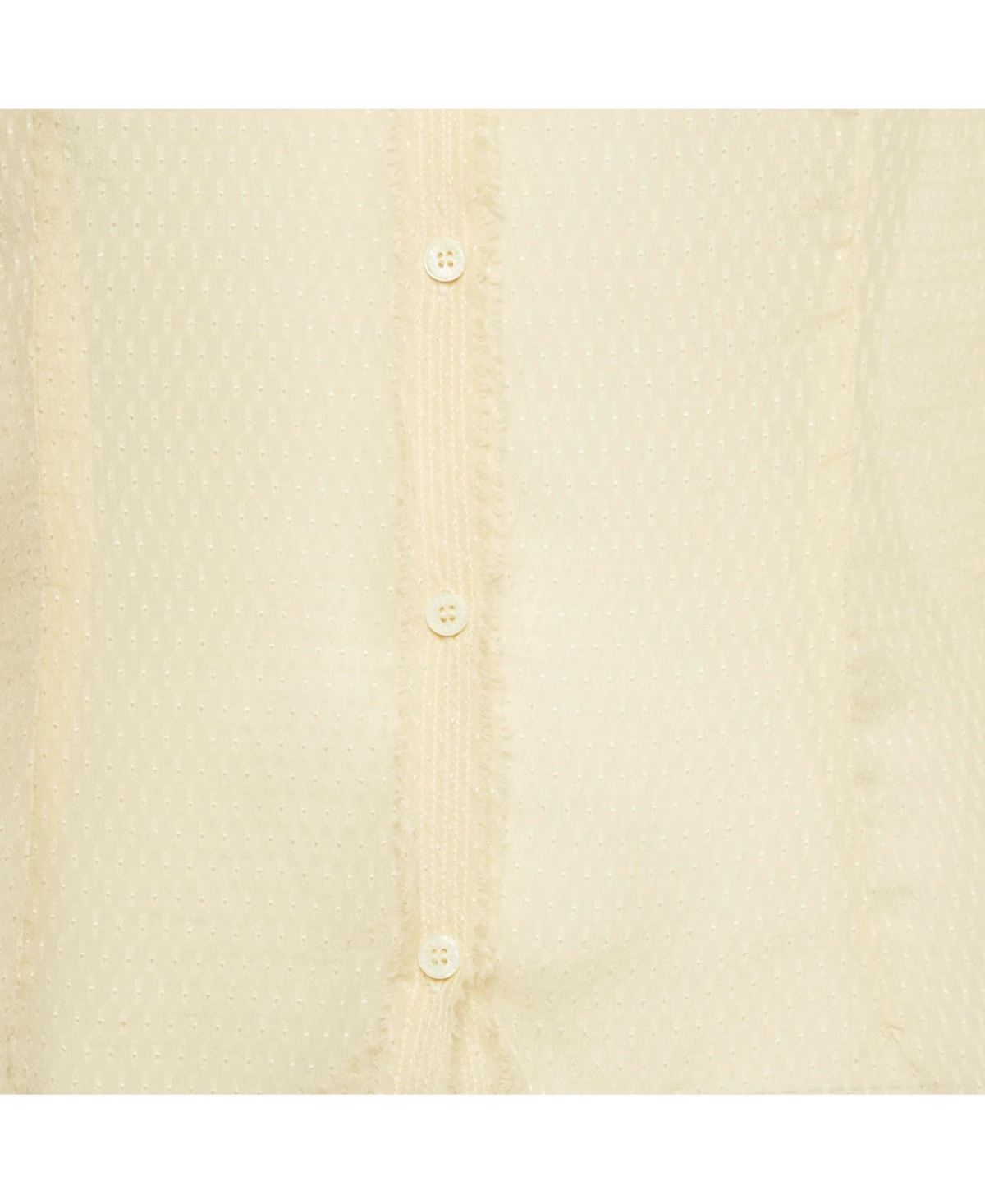 Pre-Owned Zadig & Voltaire Women's Deluxe Cream Patterned Silk Tack Dob Blouse