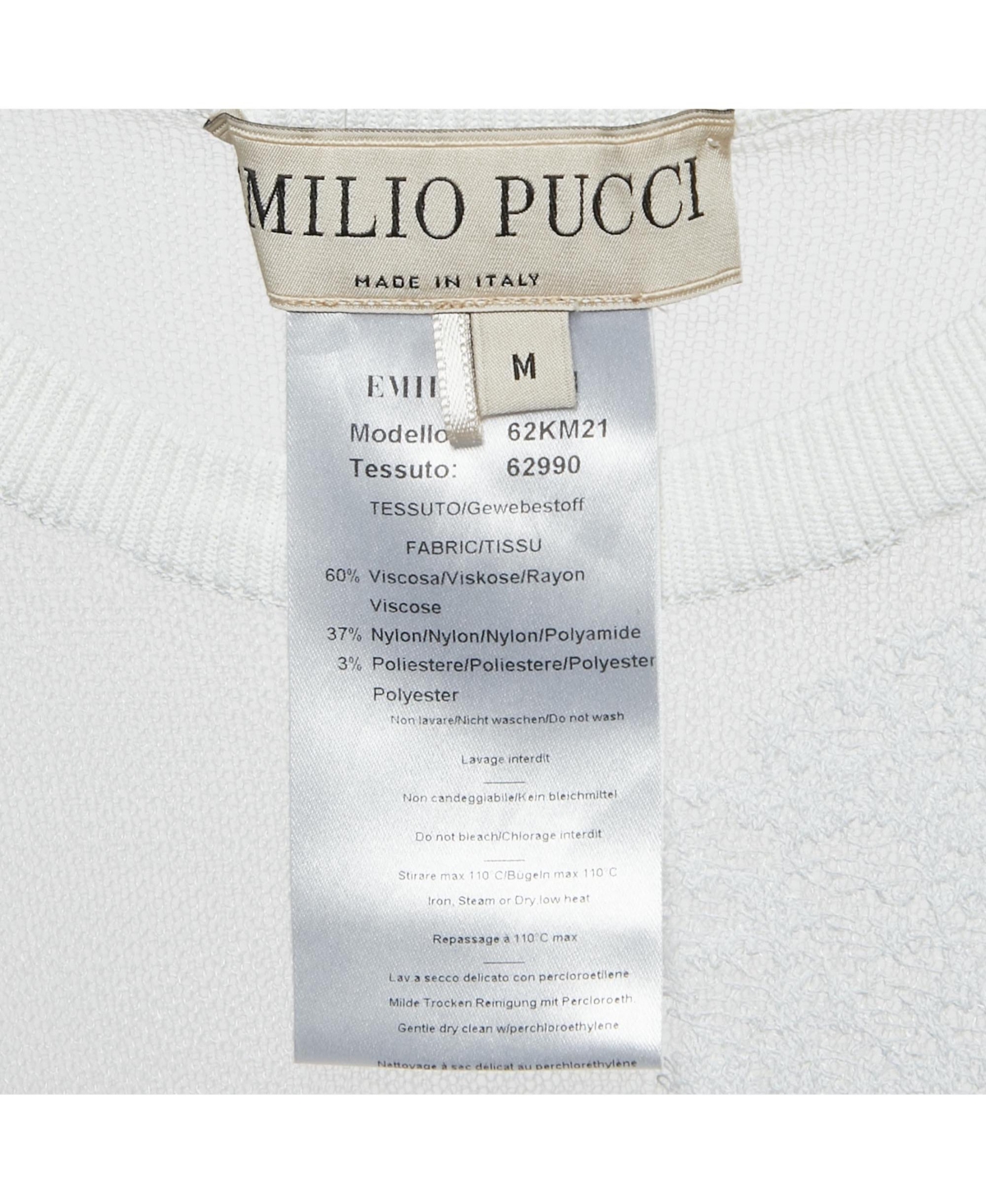 Pre-Owned Emilio Pucci Women's White Embroidered Mesh Sleeveless Top