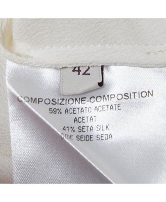 Women's Off-White Crepe Button Down Blouse