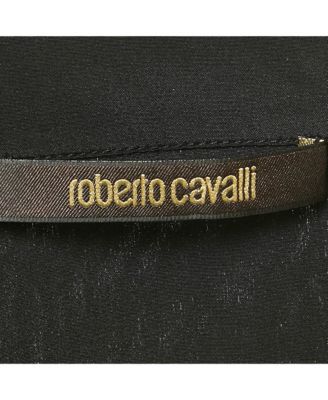 Women's Black Floral Print Silk Blouse