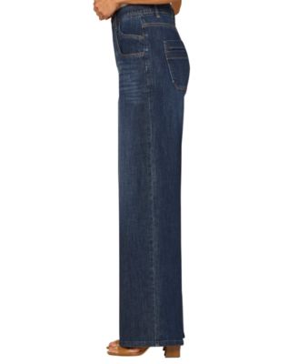 Petite Ultra Skyrise Double Pocket Wide Leg Jeans