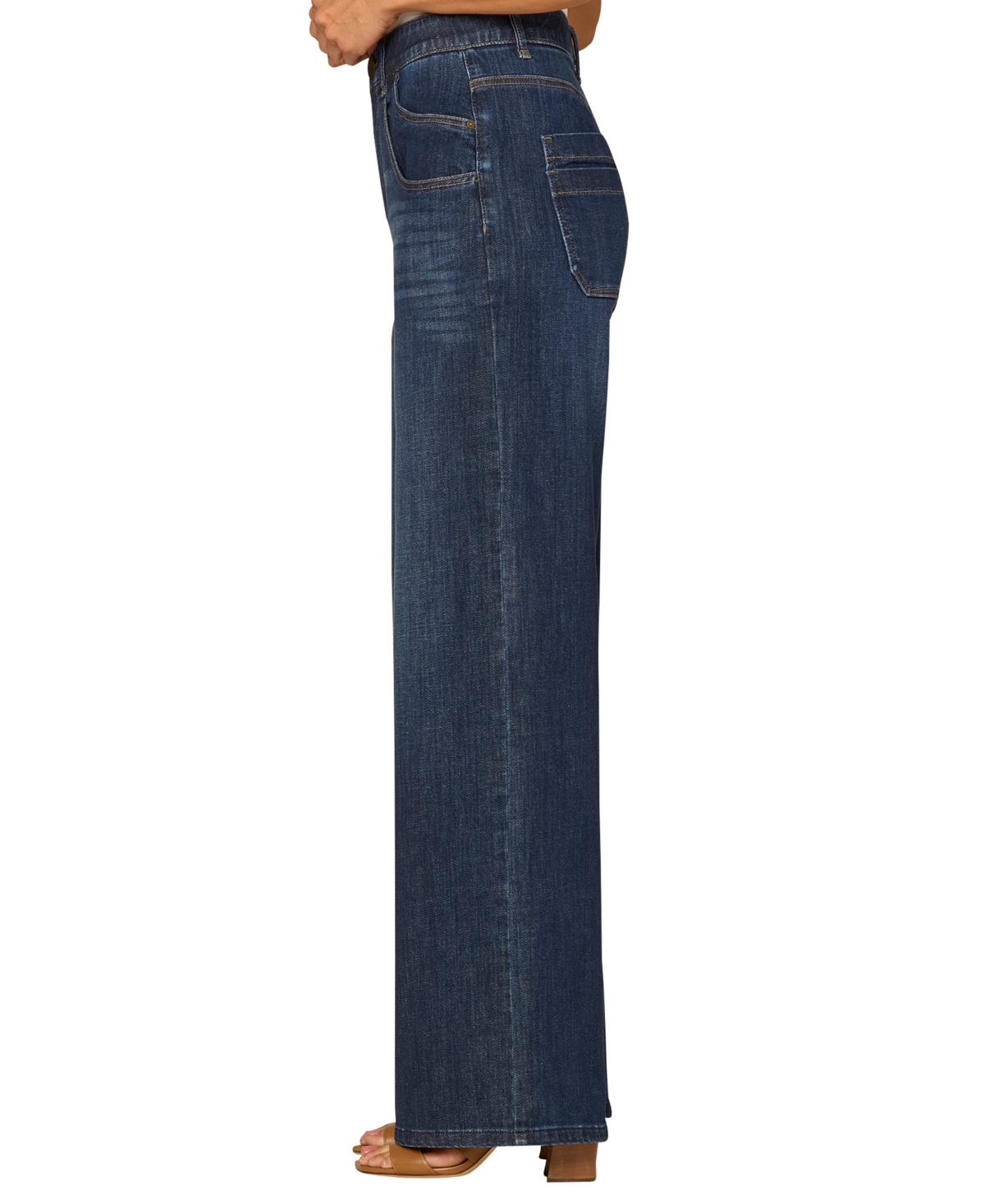 Democracy Petite Ultra Skyrise Double Pocket Wide Leg Jeans