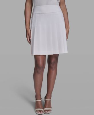 Women's Woven Knee Length Pleated Skirt