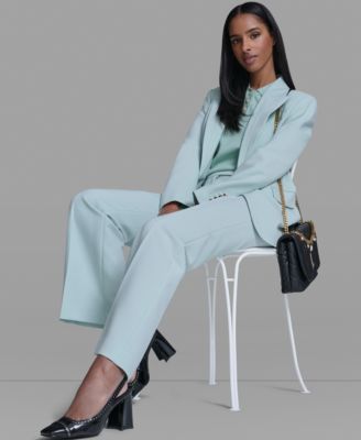 Women's Notch Lapel Collar One-Button Jacket