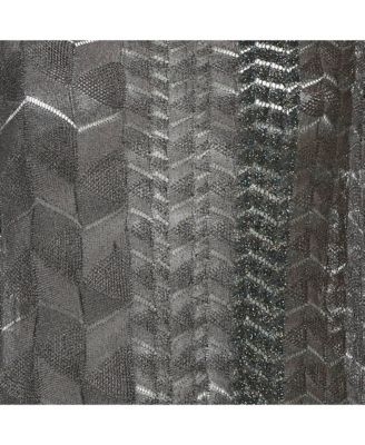 Women's Brown Patterned Lurex Knit Midi Dress