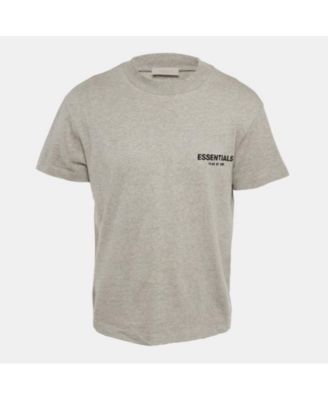 Men's Essentials Dark Grey Cotton Knit Crewneck T-Shirt