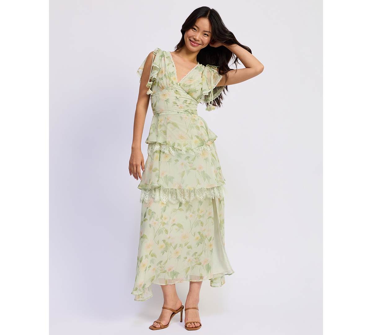 En Saison Women's Paloma V-Neck Maxi Dress