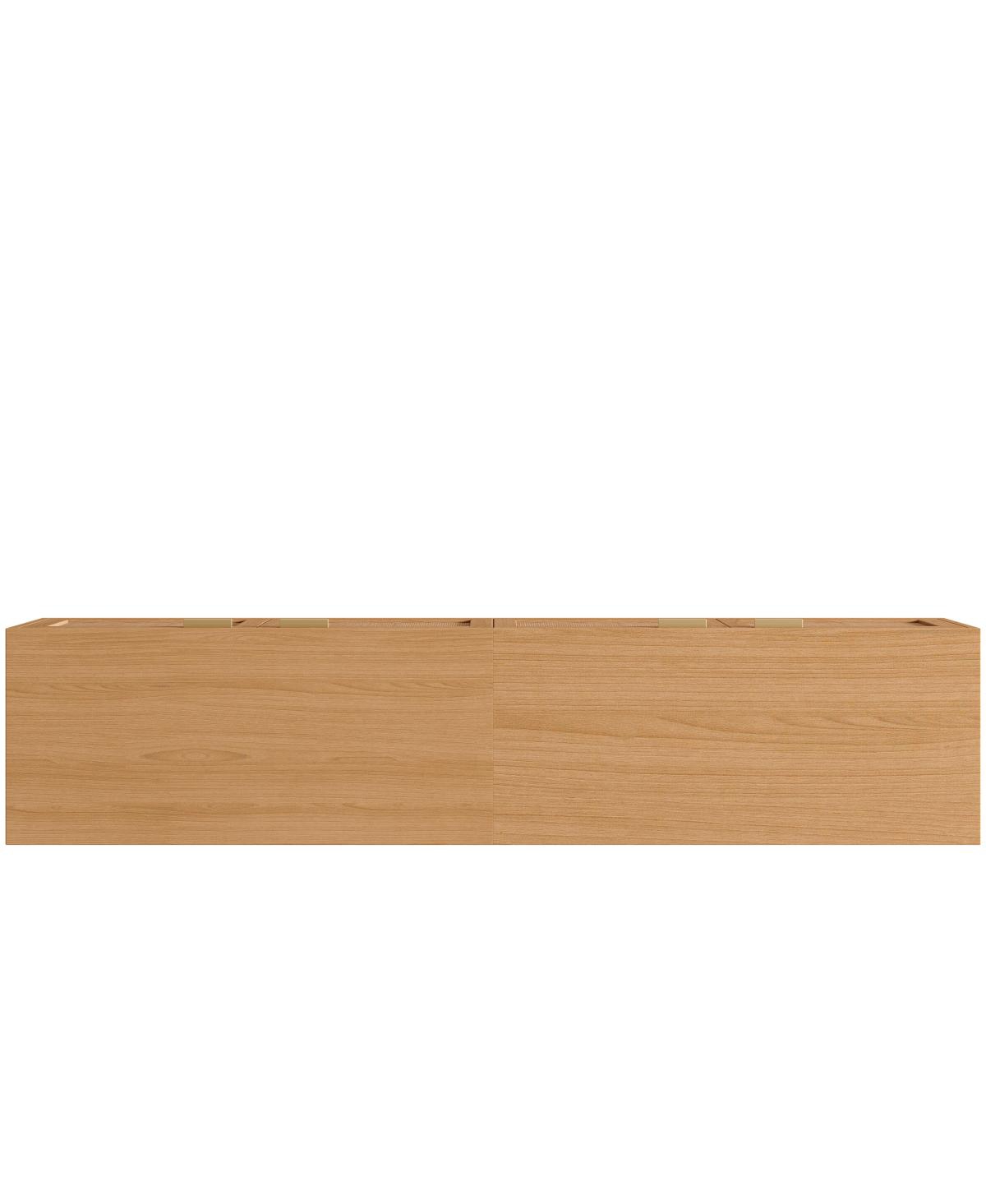 Streamdale Furniture 70" Modern Tv Stand with Rattan Doors & Storage