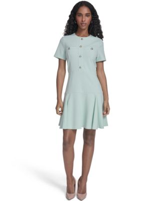 Women's Short-Sleeve Flippy Skirt Dress