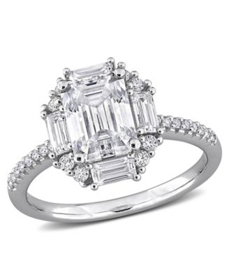 Moissanite (2-5/8 ct. t.w.) Multi-Cluster Ring in Sterling Silver