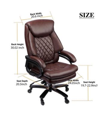 500lbs Big and Tall Office Chair for Heavy People Executive Computer Desk Chair