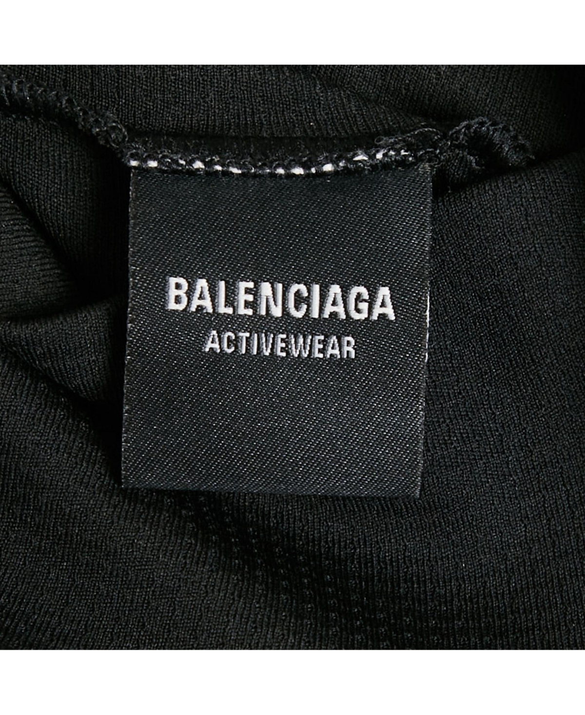 Pre-Owned Balenciaga Men's Activewear Black Logo Print Jersey Long Sleeve T-Shirt