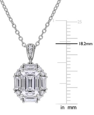 Moissanite (2-1/2 ct. t.w.) Pendant Necklace in Sterling Silver