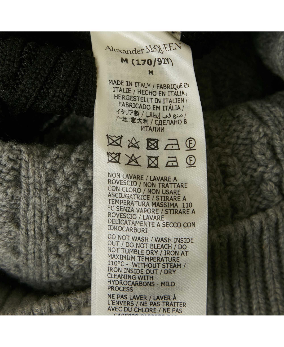 Pre-Owned Alexander Mcqueen Women's Grey Cashmere Knit Mini Dress