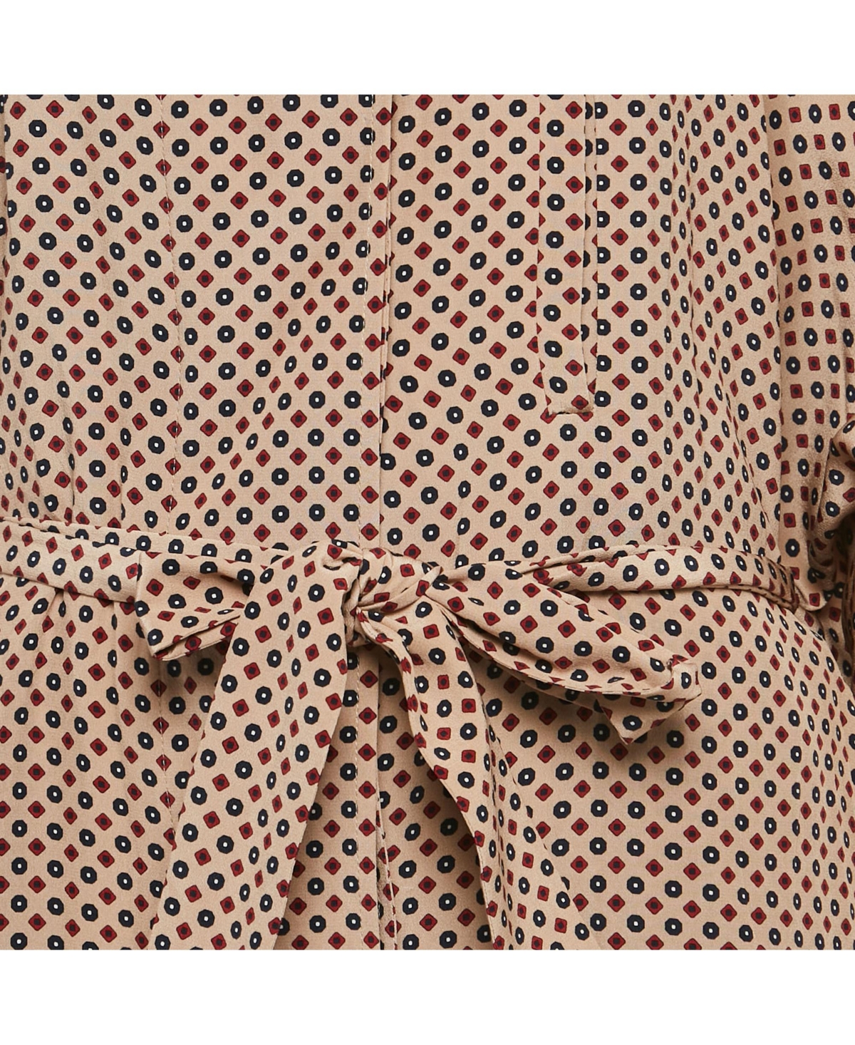 Pre-Owned Stella Mccartney Women's Beige Geometric Print Emily Long Coat