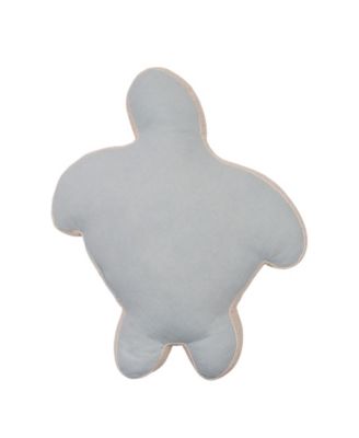 Beaded Sea Turtle Coastal Embellished Accent Shaped Pillow