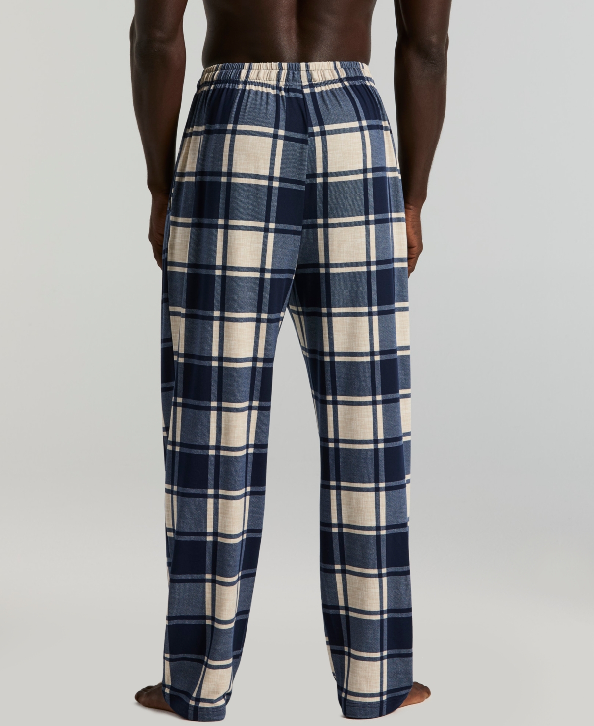 Perry Ellis Portfolio Men's Deluxe Touch Plaid Pattern Sleepwear Pants