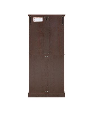 Curio Display Cabinet with Glass Doors and Adjustable Shelves