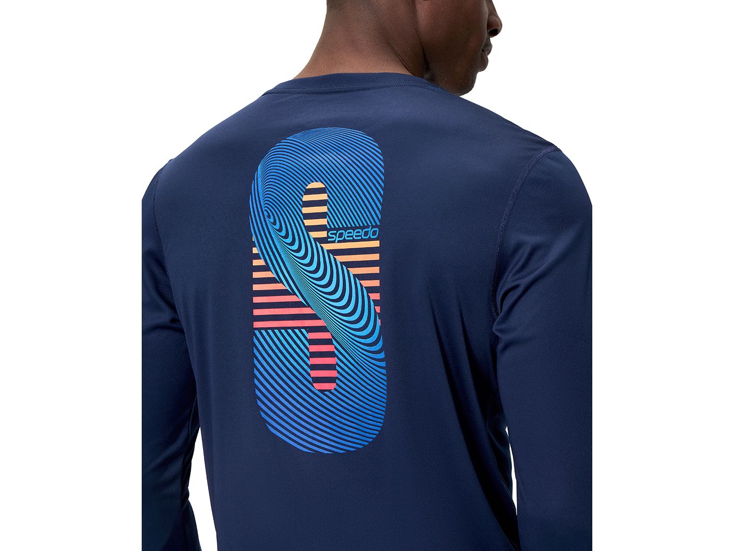 Мужская футболка Speedo Long-Sleeve Graphic Swim T-Shirt, цвет: Красный — фото 4