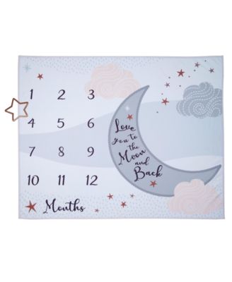Baby Goodnight Moon Milestone Photo Opportunity Soft Fleece Blanket