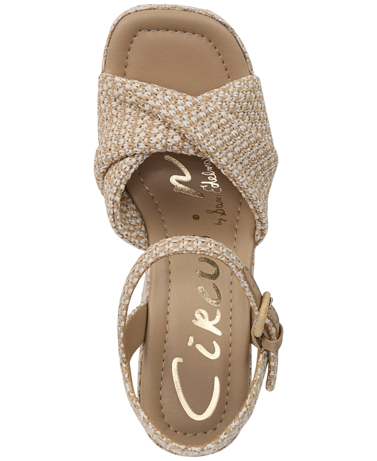 Circus Ny by Sam Edelman Women's Joanne Platform Raffia Wedge Sandals