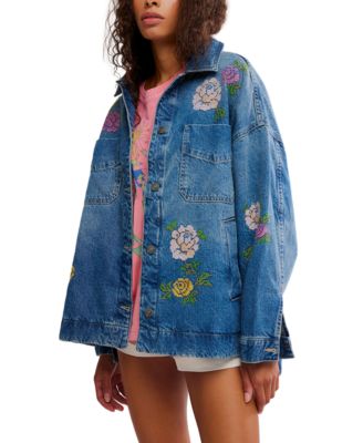Women's Madison Embroidered Denim Shirt Jacket