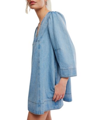 Women's Goldie Balloon-Sleeve V-Neck Dress