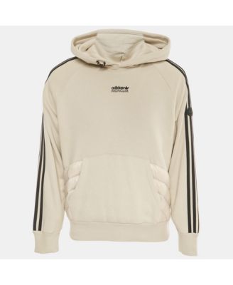 Men's X Adidas Grey Cotton And Puffer Trim Hoodie