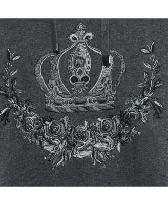 Men's Crown Embroidered Cotton Hoodie