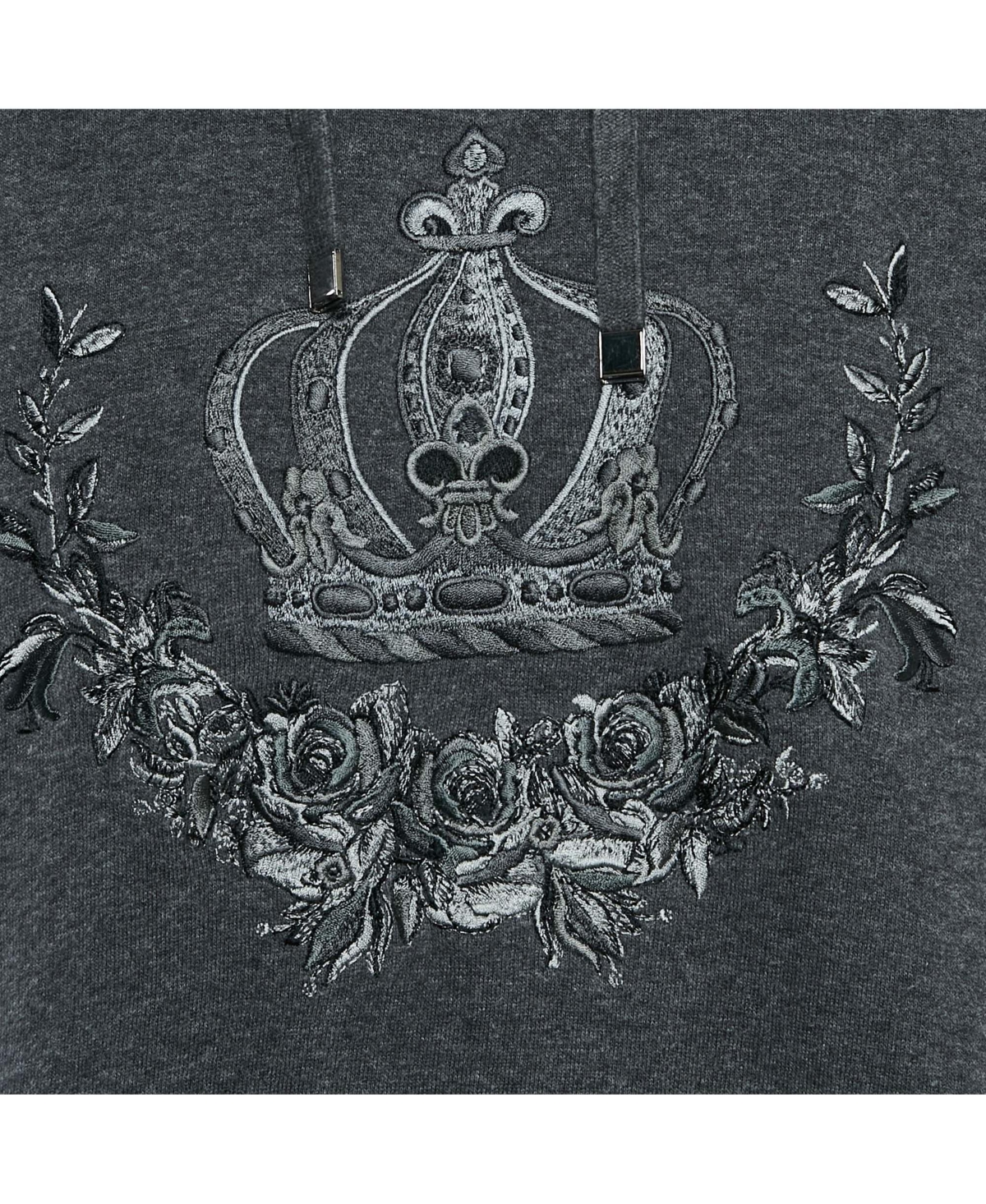 Pre-Owned Dolce & Gabbana Men's Crown Embroidered Cotton Hoodie