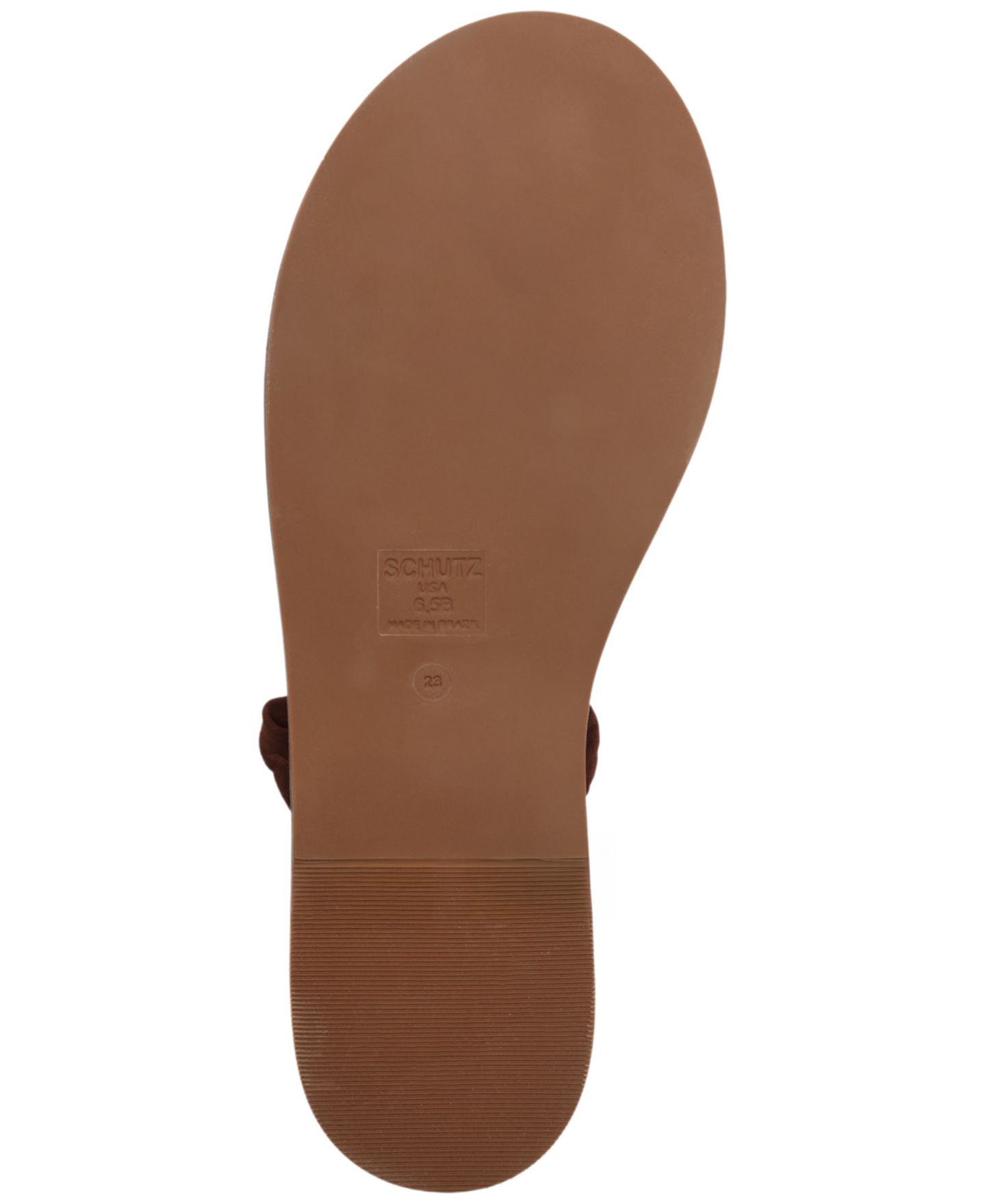 Женские сандалии Schutz Camellia Round Toe Flat, цвет: Коричневый — фото 5