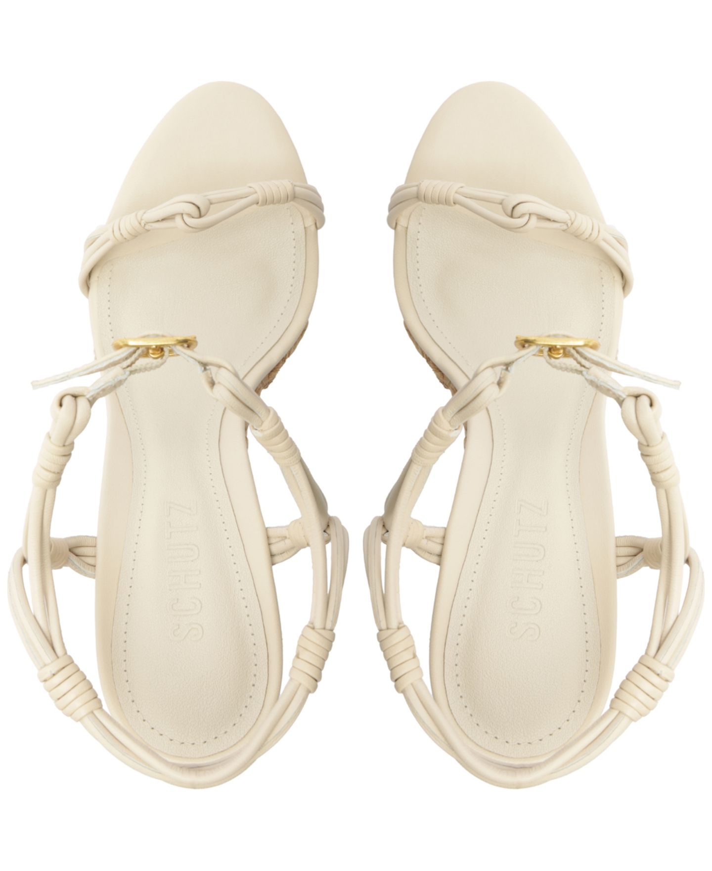 Женские сандалии Schutz Nara Round Toe Wedge, цвет: Белый — фото 12