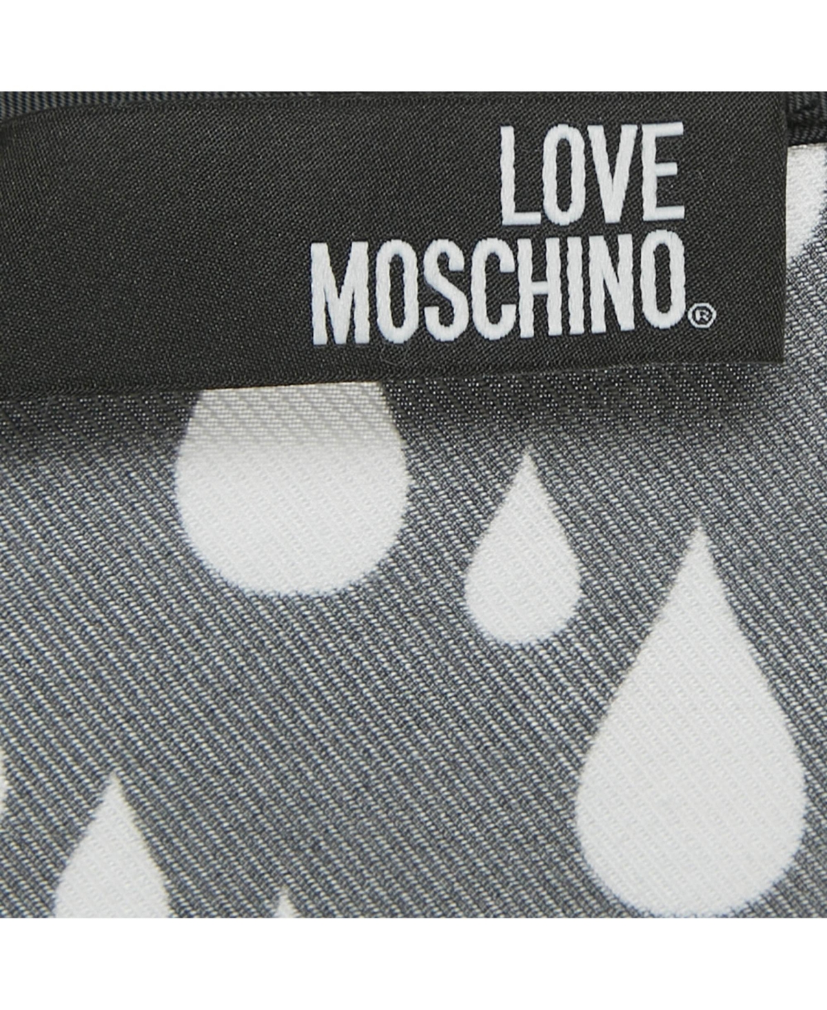 Pre-Owned Love Moschino Women's Black Drop Print Short Sleeved Playsuit