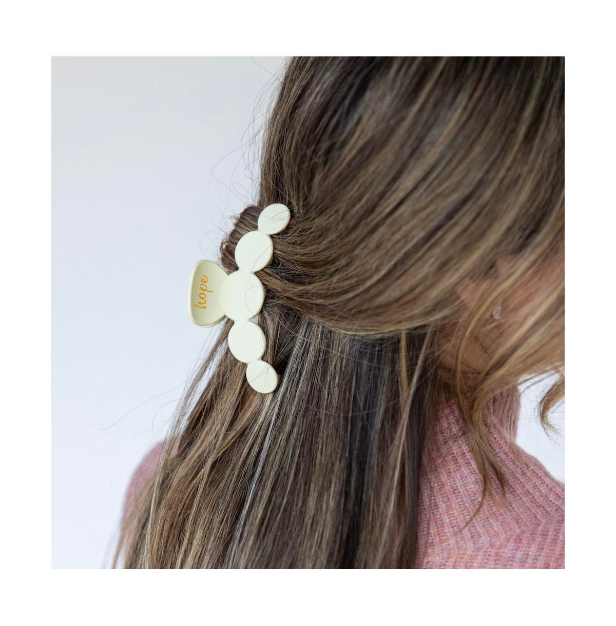 Headbands of Hope Women's Matte Dot Claw Clip - Cream