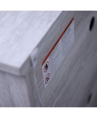 Elegant sideboard with 2 acrylic mirrored doors, laminate & MDF