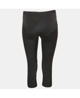 Women's Black Knit Cropped Leggings