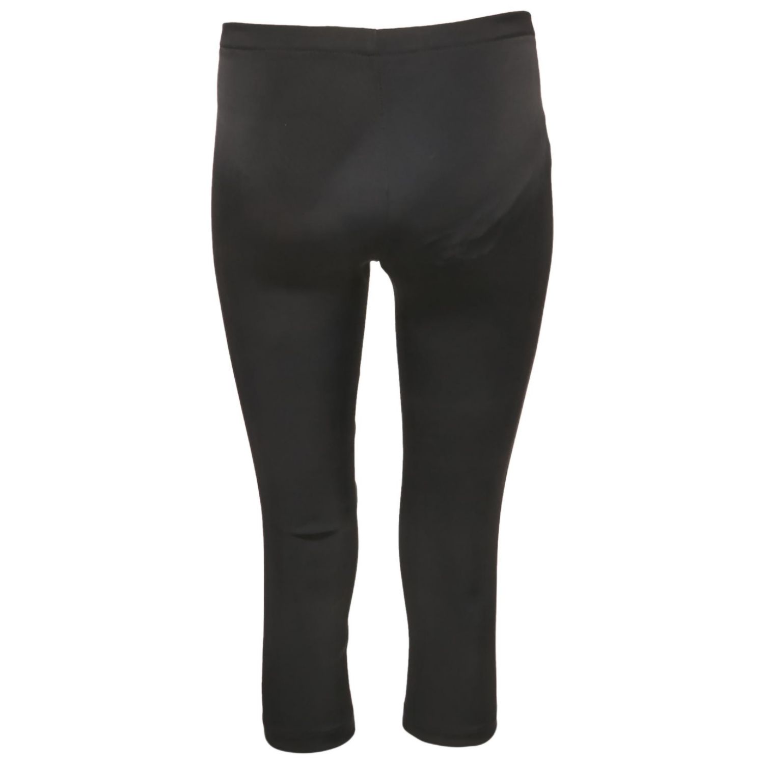 Women's Black Knit Cropped Leggings