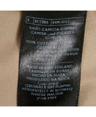 Men's Beige Cotton Long Sleeve Shirt