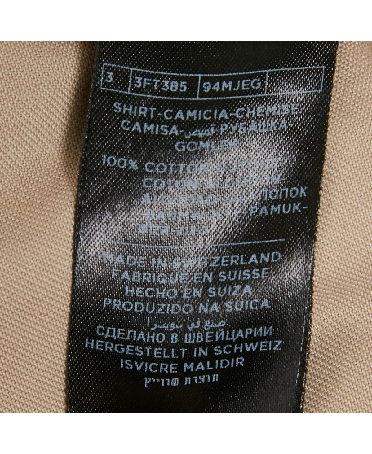 Pre-Owned Tom Ford Men's Beige Cotton Long Sleeve Shirt